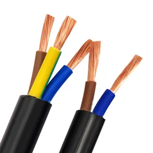 H05vv F Cable de extensión de cubierta de PVC Cobre estañado 1,5 2,5mm Cable flexible de 3 núcleos