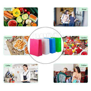 Bolsas de transporte de papel Kraft reciclado personalizado respetuoso con el medio ambiente, regalo de compras artesanal marrón, embalaje de su propio logotipo, bolsas de papel promocionales - Product Image 4