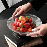 Plateau décoratif de luxe en plastique transparent pour fruits, bonbons, snacks et noix, idéal pour les fêtes de mariage et le salon
