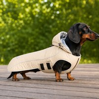 Manteau pour chien Teckel OEM ODM étanche et coupe-vent en nylon avec fermeture à boutons-pression – Vêtements chauds d'hiver pour animaux de compagnie