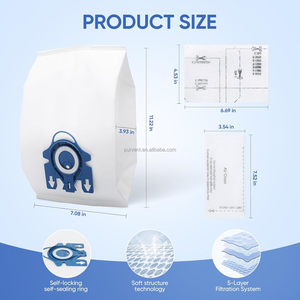 Sac Non tissé adapté pour <span class=keywords><strong>Miele</strong></span> 3D Air propre GN 3D S227 S240 S270 S400 S5000-S5999 S8000-S8999 classique C1C2 pièces d'aspirateur - Product Image 5