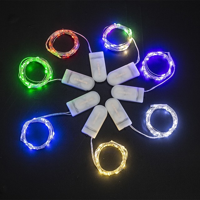 Hot Sale Mini LED Starry Lights String 1M 10LEDs/2M 20LEDs/3M 30LEDs CR2032 Battery Operated Copper Fairy String Lights Indoor