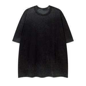 เสื้อผ้าผู้ชายทรงโอเวอร์ไซส์ ผ้าฝ้ายเนื้อหนักถักแบบวินเทจคุณภาพสูง ซักย้อมสีแบบแอซิด น้ำหนัก 280GSM ระบายอากาศได้ดี เป็นมิตรกับสิ่งแวดล้อม สีซีดแบบย้อนยุค - Product Image 2