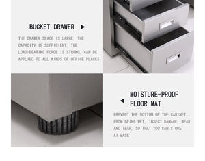 โต๊ะ <span class=keywords><strong>3</strong></span> ลิ้นชัก พร้อมพื้นที่เก็บคอมพิวเตอร์ 2 ช่อง โต๊ะทำงานสำนักงาน โต๊ะคอมพิวเตอร์ทันสมัย - Product Image 4