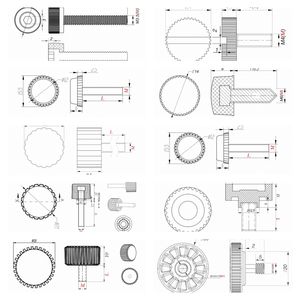 Profesional disesuaikan untuk gagang mebel tombol berbagai ukuran warna plastik berulir PP ABS bintang segitiga sekrup pegangan - Product Image 4