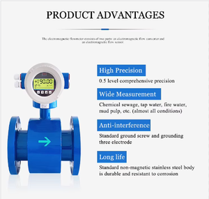 Débitmètre électromagnétique haute précision RS485 4-20mA pour eaux usées, eaux de vidange industrielles, non pleine conduite - Product Image 6