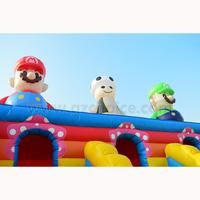 Chine grande aire de jeux enfants château gonflable ballon palais gonflable carton roi thème combo toboggan sautant maison de rebond