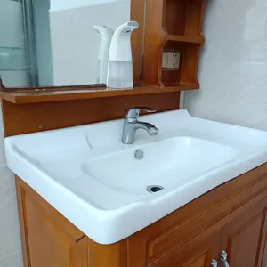 European Modern Lavamanos Bathroom Vanity Sink Sanitary Ware Washroom Ceramic Face Hand Wash Cabinet Basin