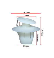 Clip de fixation universel en plastique blanc à double bride pour panneau de porte intérieur de voiture, rivet de garniture intérieure, boucle élastique à pression