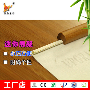 Bamboo Desktop L-Shaped Display Stand ZF-5 Portable Vertical Poster Rack For <b>Desk</b> Use - Product Image 3