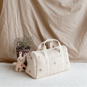 Nova Bolsa Maternidade 2024 Estilo Coreano Urbano Simples de Algodão com Zíper, Inspirada no Instagram, Grande Capacidade, Fofa e Prática para Armazenamento - Product Image 3