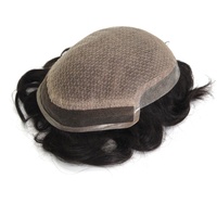 Traitement de la perte de cheveux en Chine, injection, base en dentelle, cheveux indiens Remy, couleur naturelle, densité 130%, perruques toupet