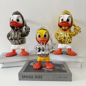 Grandi parchi personalizzati di sculture di anatra statua di Donald anatra in resina decorazioni animali per artigianato domestico anatra da Baseball - Product Image 3