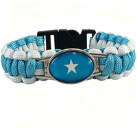 Bracelet en paracorde personnalisé avec le drapeau national somalien, bracelet de survie tissé à la main pour souvenir touristique et cadeau de la Journée nationale