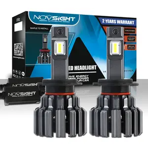 Novsight farol automotivo, farol de led para motocicleta f03 15000lm 70w 6000k 9005 h7 h11 9006