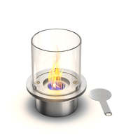 Cheminée au bioéthanol brasero de jardin du sol pour intérieur extérieur BOTTICELLI Ghisa Grigio dia. 40 x hauteur 54cm d'italie