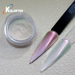 ผงโครเมี่ยม KOLORTEK ผงสีเอฟเฟกต์ออโรร่า ผงมุกประกายวิบวับ ผงจุ่มสีรุ้ง ชุดทำเล็บ ชุดตกแต่งเล็บ - Product Image 1