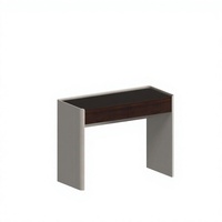 Table console moderne en panneau de bois grainé gris anthracite mat avec 2 tiroirs de rangement pour chambre, appartement, hôtel