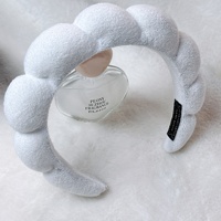 Cloud Headband Gaya Eropa Amerika Uniseks Kain Plastik untuk Mencuci Wajah Mengaplikasikan Masker Wajah Penyangga Tengkorak Tinggi Anti-selip