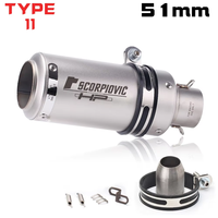 Silencieux d'échappement universel en acier inoxydable 51 mm 60 mm avec DB Killer pour Z800 Z900 Z1000 CBR600 S1000RR MT07 MT09