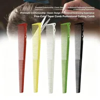 Peigne de coiffure en plastique antistatique à double denture couleur macaron pour la coupe et la séparation des cheveux chez le barbier
