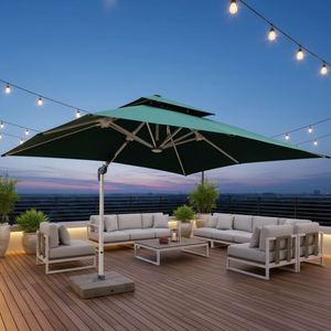 Wholesale Outdoor Awning Parasols LED <b>Umbrellas</b> Patio Cover <b>Windproof</b> Solar Light <b>Umbrella</b> - Product Image 5