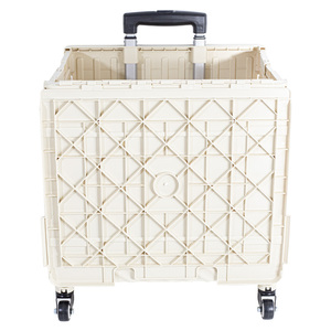 Shopping Luggage Hand Cart Plastic Folding Box <strong>Trolley</strong> Climbing Stairs Hand Cart 8 Wheels Plastic Folding Shopping Cart - Product Image 5