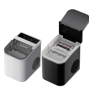 <span class=keywords><strong>Machine</strong></span> à glaçons automatique domestique 100W, double taille de glaçons, autonettoyante, avec drain inférieur pour fêtes en extérieur - Product Image 3