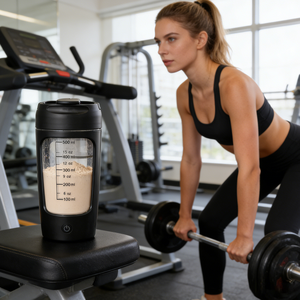 Shaker à protéines électrique portable rechargeable par USB en plastique Tritan à large ouverture de 650 ml, anti-fuite, avec couvercle - Product Image 6