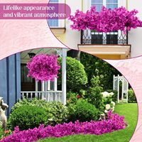 Fleurs Artificielles de Bougainvillier Violettes Direct Usine pour Décoration de Jardin