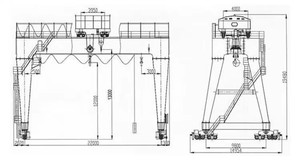 Grue portique à double poutre ZEHUA 5T-100T, grue portique extérieure montée sur rail, certifiée CE BV ISO, pour port, chantier, usine sidérurgique, pièces lourdes - Product Image 6