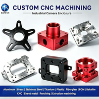 Boîtier de caméra industrielle usiné CNC de haute précision, en aluminium peint noir mat, pour pièces de module de caméra industrielle
