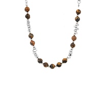 Collier chaîne œil de tigre pour homme, bijoux hip-hop en acier inoxydable, style streetwear, cadeau tendance