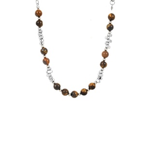 Collar de Cadena con Ojo de Tigre para Hombre, Joyería de Acero Inoxidable Estilo Hip Hop, Regalo Urbano, Estilo Ins - Product Image 2