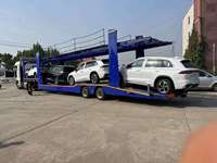 Semi-remorque porte-voitures en acier à double pont 3,5T, 3 essieux, suspension mécanique, capacité 28t, fabriquée en Chine