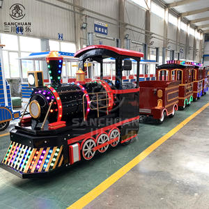 รถไฟฟ้าไร้รางสำหรับเด็กและผู้ใหญ่ 24 ที่นั่ง ราคาประหยัด หรูหรา เหมาะสำหรับสวนสนุกในร่ม ขาย - Product Image 1