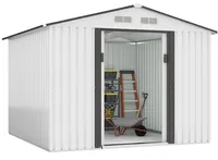 Mobilier d'extérieur au design moderne Clôture en métal Abri en plastique Armoire de stockage de jardin Structure en acier pour bâtiments d'entrepôt