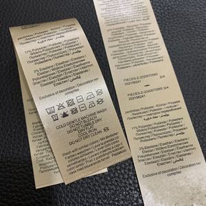 Custom Satin <strong>Label</strong> Brand Name Printed Wash Care <strong>Label</strong> for Clothing - Product Image 4