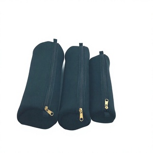 Neoprene school pencil case Black fabric pencil bag Zipper closure for school Office use neoprene pencil case - Product Image 2