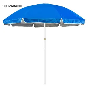 CHUVABAND 2.2M Silver Coating Beach Umbrellas Custom Printed Promotional Advertising Outdoor Beach Parasol Umbrella
