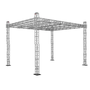 Performance truss booth display used aluminum steel structure railway station triangular roof truss design from triangular roof