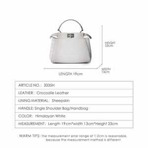 <span class=keywords><strong>Borsa</strong></span> in <span class=keywords><strong>Pelle</strong></span> di Coccodrillo Bianco dell'Himalaya, Elegante <span class=keywords><strong>Borsa</strong></span> da Donna alla Moda, Vendita Diretta dalla Fabbrica - Product Image 5
