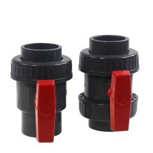 수동 1/2 \ "-4 \" 플라스틱 <span class=keywords><strong>PVC</strong></span> 소켓 레드 핸들 볼 밸브 단일 유니온 물 미디어 OEM 사용자 정의 지원 - Product Image 4