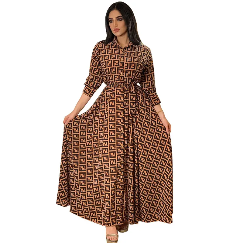 2067 kuwii यूरोपीय और अमेरिकी फैशन दुबई प्लस आकार लंबी स्कर्ट महिलाओं की इस्लामी कपड़े abaya दुबई मुस्लिम पोशाक
