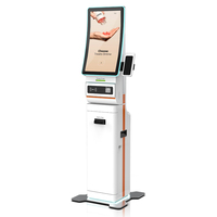 Kiosco de Pago Multifuncional con Pantalla Táctil Curva de 10 Puntos para Supermercados, con Sistema POS y SDK
