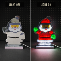 Enseigne lumineuse LED personnalisée Père Noël pour la décoration de Noël, affichage publicitaire pour centres commerciaux, vitrines et événements