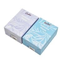 Cajas de Cartón para Toallitas Húmedas Portátiles Ecológicas con Logotipo Personalizado de Marca Privada, Impresión de Cajas de Papel Azul para Uso Personal
