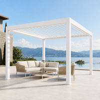 Pergola Bioclimatique Motorisée en Aluminium pour Extérieur, Toit Réglable, Imperméable, pour Jardin, Patio, Auvent, Idéale pour l'Été