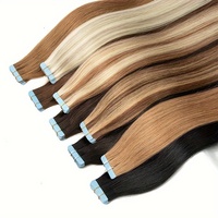 Extensions de Cheveux Humains à Bandes Injectées Invisible Sans Couture Aligné Cuticule Nouées à la Main pour Vente en Gros