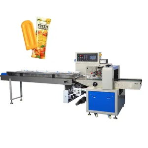 Horizontal wrapping flow pack packing machine ice cream lolly popsicle pillow packaging machine 250